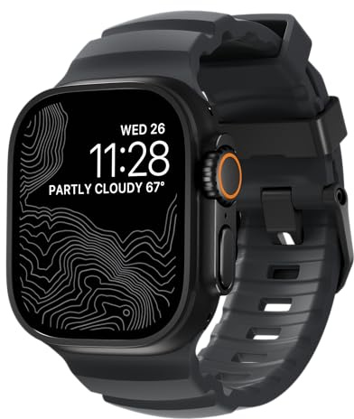 Nomad Rocky Point Band Apple Watch 42mm / 44mm / 45mm / 49mm Storm Connector Black