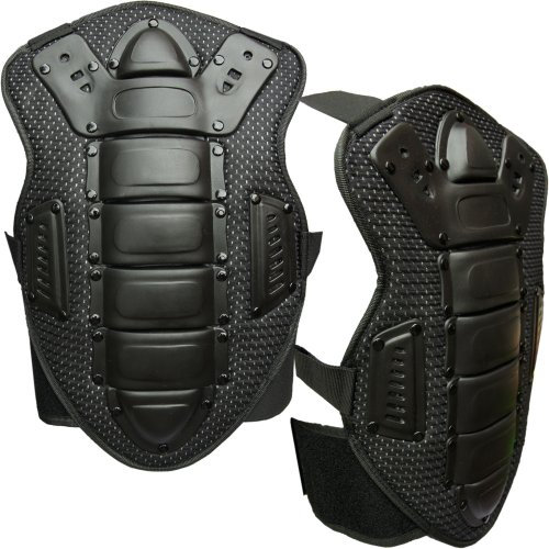 PROANTI Protector de espalda para niños, para esquí, snowboard, para motocross, quad, equitación, color negro, Negro , 152