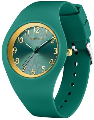 findtime Uhr Damen Armbanduhr Jelly Süßigkeiten Farbe Buntfarbig Frauen Uhren Analog Quarz Damenuhr mit Silikonarmband Wasserdicht Sportuhr für Mädchen Kinderuhr Junge Uhren Kids Watch