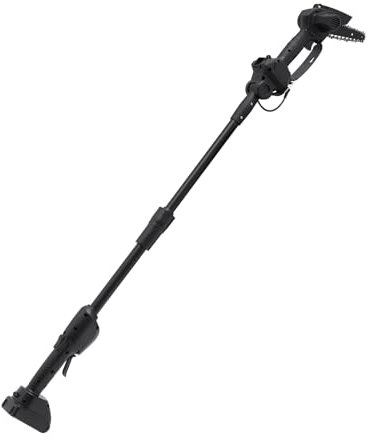 Kettensäge, kabellos, mit Kette, 550 W, 2-in-1-Verlängerung, Stromversorgung über Akku, zum Fällen von Bäumen, Gartengröße, Baumgröße, geeignet für die Gartenarbeit, Bauernhöfe, Parks (schwarz)