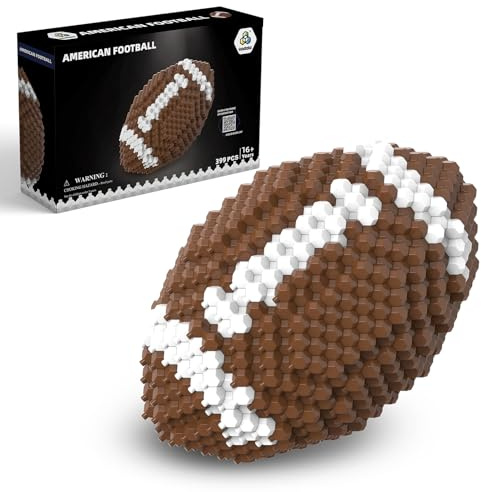KADELE Rugby Block Set, Erwachsene herausfordernde STEM Block Dekoration, Miniatur 3D Bildungsspielzeug für 16 Jahre und darüber, (399 Stücke)