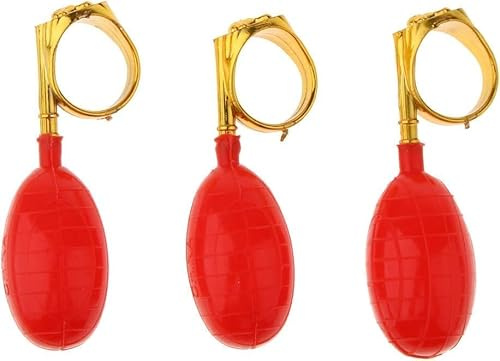 Hehglng 3-teiliges rotes Wasserspritz-Set, Wassersprühring, Aprilscherz, Neuheit, Gag-Set, praktische Witze