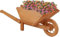 FAHAAM Garden Wooden Wheelbarrow Planter Wooden Ornamental Decorative Garden Planter Ornamental Plant Pot Large Garden Ornament & Outdoor Flower Pot Wooden Plant Stand. (L73 x W28 x H31 cm)