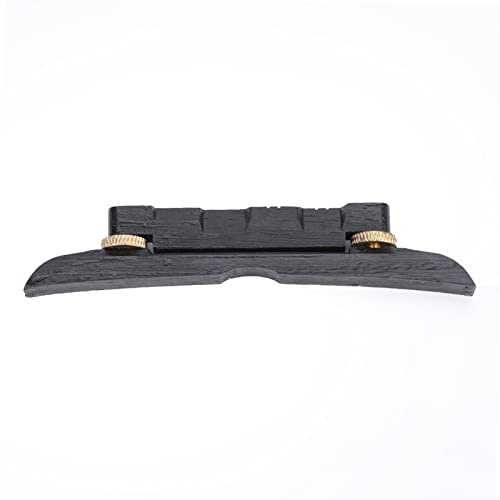 Tbest Delicate Ebony Mandolin Bridge, Smooth Surface for Playing, Lightweight Design for Musicians, Ebony Bridge for Mandolin