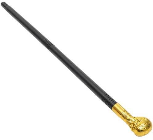 CLISPEED Halloween Kostüm Gehstock DREI Stück Totenkopf Skelettstab Eleganter Requisitenstock für Cosplay Geburtstagsfeier Bühne Goldener