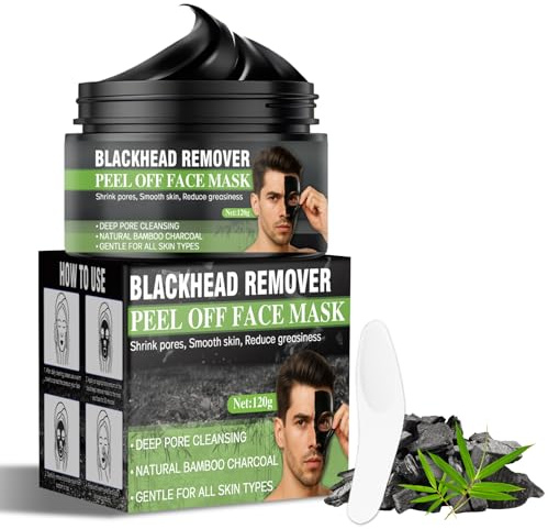 Aarovibe Blackhead Masque Point Noir au Charbon de Bambou, Nettoyage en Profondeur pour Points Noirs, Impuretés et Acné, Purifiant les Pores et Contrôle du Sébum, Convient aux Hommes et Femmes