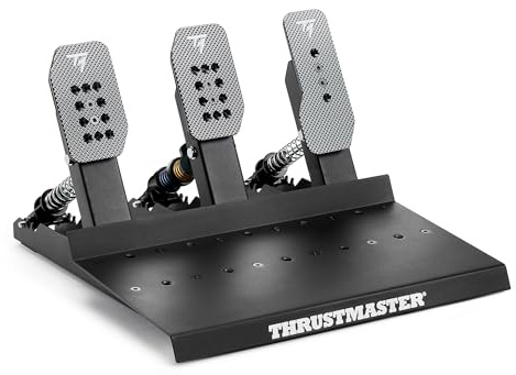 Thrustmaster Raceline Pedals III LC Load Cell-Pedal - PS5, XBOX & PC | Hochpräziser 100-kg-Bremssensor für Prof-Simracing, 24-Bit-Auflösung, H.E.A.R.T-Gas- und Kupplungspedale, 100 % Metall