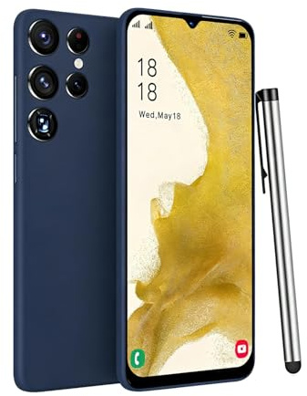 McMgc Unlocked Smartphone, 6.3-inch Incell HD Screen, 2GB+16GB (SD up to 128GB), 3-Slot (Dual SIM+SD), 4500mAh, 8MP+13MP Cameras, Android 10.0, Face Unlock (Dark Blue)