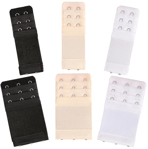 Admygo Bra Extenders with 3 Hooks and 2 Hooks, Soft Comfortable Elastic Bra Strap Extender for Daily Wear for Women