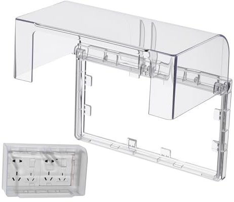 PACKOVE Copri Interruttori Doppia Posizione in Polistirene per Bagno e Cucina Installazione Semplice e Protezione Antischizzo