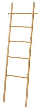 WENKO Handtuchleiter Mod. Bahari, schöne Leiter als Handtuchhalter oder Kleiderständer nutzbar, aus echtem Bambus, 43 x 170 x 33 cm, Natur