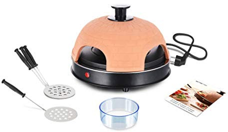 Emerio PO-115985 Horno para Pizza Eléctrico, Antiadherente, Incluye Espátulas y Cortapizzas, Libre de BPA, 900W