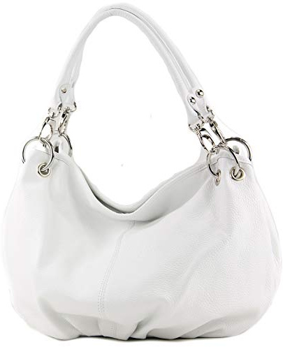 modamoda de IT40 Damen Leder/Nappaleder Schultertasche Medium handmade in Italy