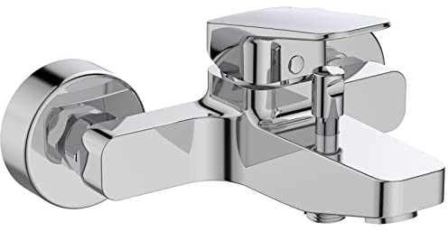Ideal Standard BD256AA Ceraplan Badearmatur zur Wandmontage – Einhebel-Badearmatur Aufputz DN 15 Ausladung 115 mm in Chrom