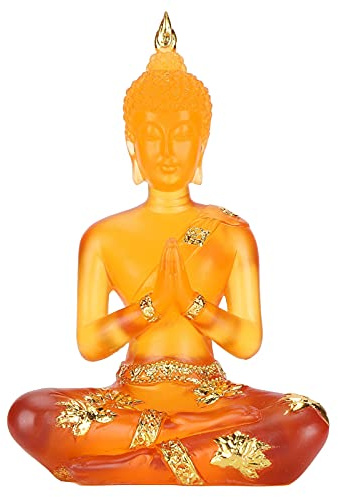 Jade-Buddha Jade-Buddha-Statue Jade-Statue Buddah-Statut-Buddha-Statue Kleine Kleine Buddha-Statue, Transparent Sitzende Buddha-Statue Harz-Buddha-Figur Skulptur Home Office Feng ShuiStatue