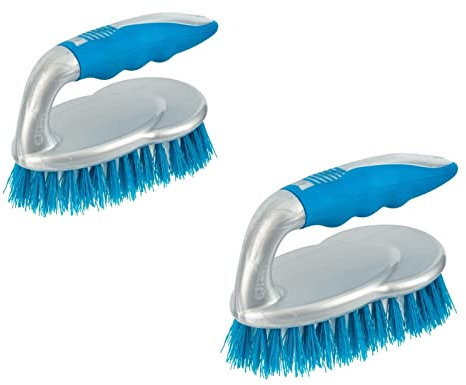 Celino® 2 x Hand Scrubbing Brush Handle Grip Carpet Cleaning Home Floor Stain Bathtub