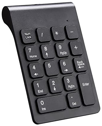 Kabelgebundene Ziffernblock, Ultra Slim Nummernblock mit 18 Tasten für iMac/Mac Pro/MacBook Pro/MacBook Air/Laptop/Desktop PC schwarz