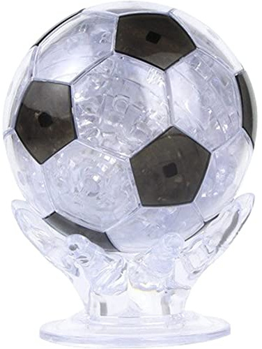 Casiler 77pcs 3D Puzzle Football Jigsaw DIY Assembly Fußballkristallmodell Spielzeug Blitzlichtmodell Crystal Hirn Teaser Dekoration