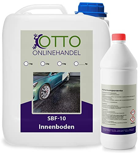otto-online-handel SBF-10 Bodenfarbe (25 m²) Garage Keller Innen 2K Epoxidharz Beschichtung in RAL 1001 (Beige)