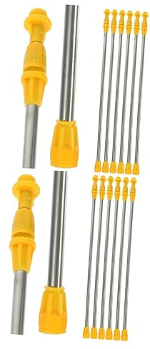 Yardwe 12 PièCes Rallonge PulvéRisateur Jardin En Acier Inoxydable Accessoires De Canne À PulvéRisation Pour Arrosage Plantes Et Fertilisation Agricole