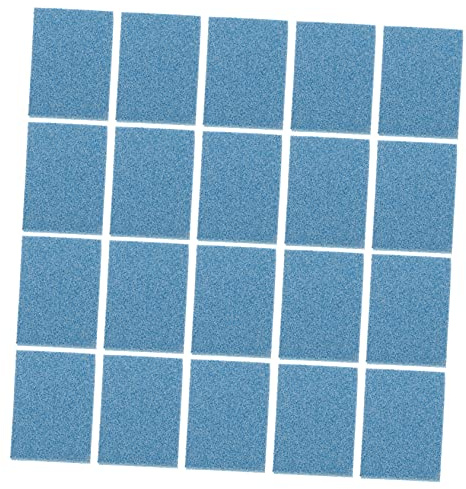 Housoutil 50 Limas de Uñas de Esponja Azules, Bloque Pulidor para Uñas Acrílicas y Postizas, Portátil, para Salón y Hogar