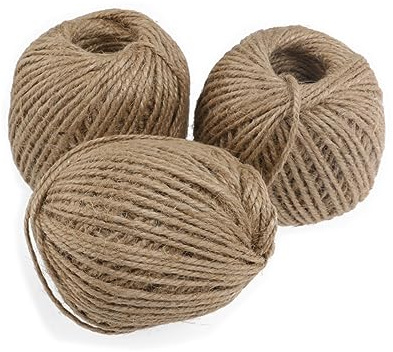 jojofuny 3 Rollos Hilo De Arpillera Cuerda De Yute Jardín Hilo De Yute Hechos a Mano Cordón De Cordel De para Manualidades DIY Cordeles De Sisal Natural Accesorios