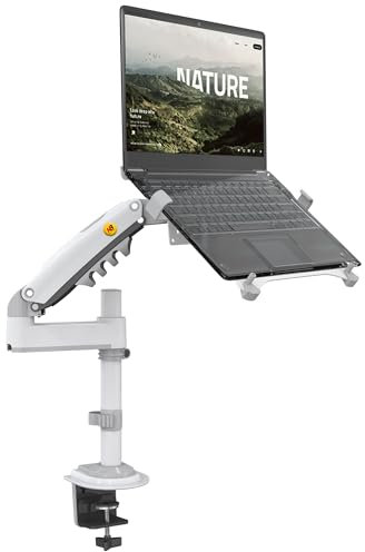NB North Bayou Laptop Ständer for 10-17 Zoll Notebook, Monitorarm for 17 to 30 Zoll Bildschirme, VESA 75/100 mm H100-FP Weiß