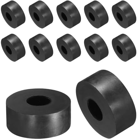 QUARKZMAN 12pz Distanziali Gomma 50mm OD x 20mm ID x 20mm Altezza Distanziatore Rotondo Antivibrazioni Boccola Anelli Tenuta Rondelle Spessa per Accessori Auto Domestici