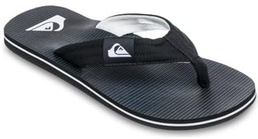 Quiksilver Sandalia Molokai Layback para hombre, color negro, talla 45 EU, Black Connect, 45 EU