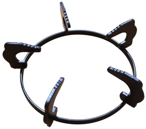 DAYnagh Supporto da cucina a gas, supporto per stufa in ferro nero da 20,2 cm, supporto per wok antiscivolo in ghisa, anello di supporto per wok, per bruciatori, piastre a gas, stufe, wok piccolo