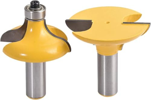 HOHXEN 2 Piezas de la Puerta de Entrada de Espigas Largas Router Bit, 1/2 Pulgadas de Mango para Trabajar la Madera de Corte de Herramientas, Bricolaje para Trabajar la Madera Router Bit Set