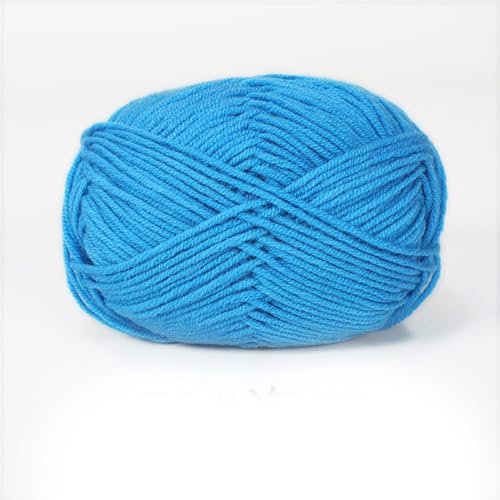 Benyong 5 Stück 250g Filzwolle Zum Stricken Dicke Wolle Zum Häkeln Häkelgarn Baumwolle Topflappen Baumwollgarn Für Mit Der Hand Garn Häkelwolle Weich (Aquamarin)