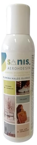 SANIS, Desinfectante para Superficies en Spray, Aerohdesin, Aerosol Desinfectante, Elimina los Malos Olores, Tejidos No Lavables, Calzado y Todo Tipo de Superficies, 200 ML