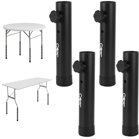 Kinberry Verstellbare Tischbeine, Karbonstahl, Schreibtischbeine, verstellbare Höhe 0–20 mm, Tischbeine, klappbare Bürotischbeine für Schreibtisch/Sofa/Möbel/Schrank/Tisch/Bett/Schränke, verstellbare