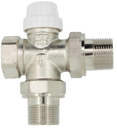 DEYIN 3/4 Zoll Bass 3-Wege-Heizkörperventil-Regulierungsheizkörperregler Dn20 for Thermostatventil-Antriebskopf
