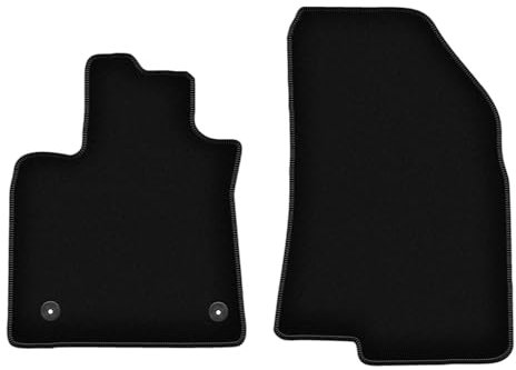 Wielganizator Velours Vorne Fußmatten passend für Dacia Sandero III (2021-) | Qualität: Basic - Genaue Passform, rutschfeste Untregrund 2-teilig - Schwarz