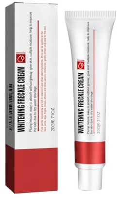 Due creme per la rimozione delle lentiggini e contro l'acne. Una ha l'effetto di rimuovere le lentiggini e l'altra ha l'effetto di combattere l'acne. (Crema anti macchie)