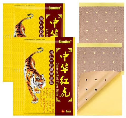 Lot de 80/10 patchs chauffants pour soulager la douleur, infrarouge lointain chinois, pour le cou, les épaules, les douleurs musculaires