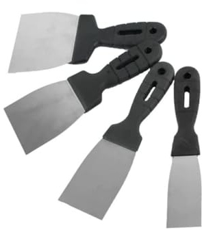 4 x Spachtelmesser Set - Edelstahl Spatel (40, 60, 80, 100 mm) zum Dekorieren, DIY & Wand-Patching