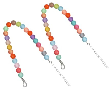 COLLBATH 2pcs Adjustable Pet Collar Lightweight Bead Jewelry for Dogs Cats for Parties Photography and Everyday Wear