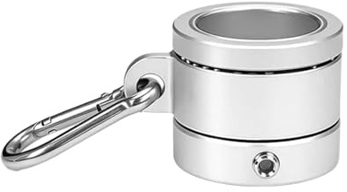 Rotating Flagpole Rings Aluminum Alloy With 304 Stainless Steel Carabiner For 0.9-1.05 Inch Diameter Poles Outdoor Spinner Hardware Flag Poles Rotating Rings