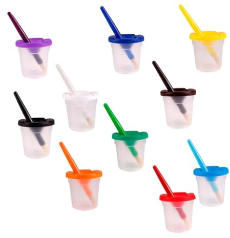 Gatuida 10sets Sewage Cup Wash for Boy Girl Paint Cleaning for Art for Boys and Girls and Paint Brushes Art