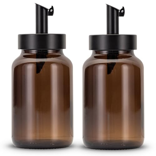 Koffs Design - Lot de 2 sucriers avec doseur en acier inoxydable – Saupoudreur individuel pour sucre, saupoudrer, graines de sésame, graines et plus encore – Sucrier moderne en verre avec protection