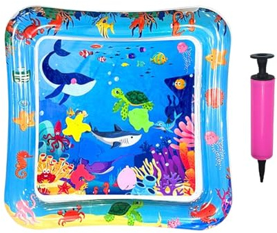Alfombrilla de agua plegable para bebé, cojín con sensor interactivo de enfriamiento, lavable, a prueba de fugas, para bebés, niños pequeños, mascotas | almohadilla de tiempo para interiores y