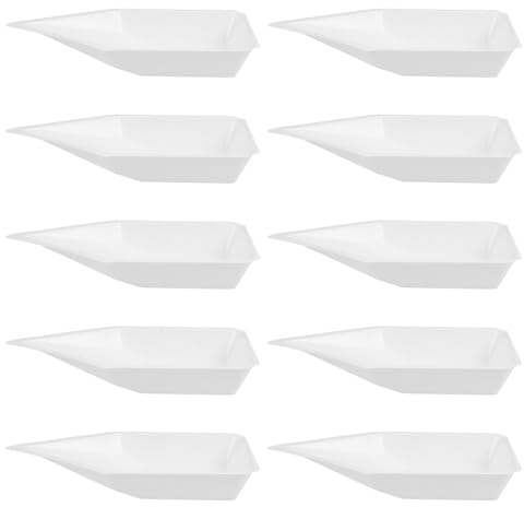 POPETPOP Lot de 10 Coupelles de Pesée en Plastique Réutilisables Grandes Coupelles de Pesée Anti-Débordement pour Échantillons Matériel de Laboratoire Polyvalent pour Mesures Précises