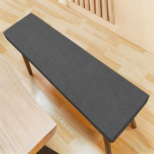 CHUNRONG Benutzerdefinierte Bankauflage 38 x 80 cm Unterseite Antirutsch rutschfeste Sitzbankkissen Bankauflage Geeignet mit Reißverschluss für Innen Outdoor Fensterbank Couch, Dunkelgrau