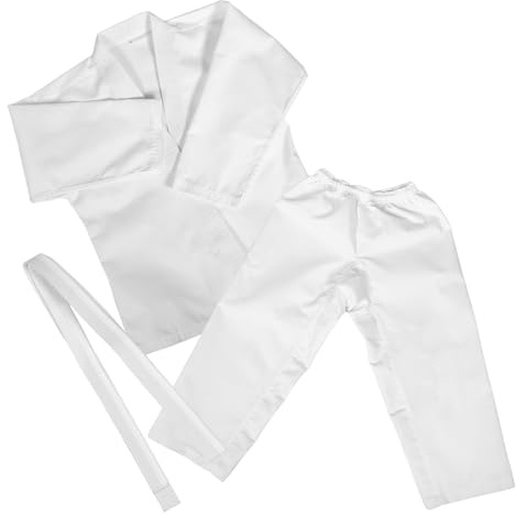 GALPADA Karate Uniform Set for Adults and White Martial Arts Clothing Thick Fabric Taekwondo and Karate Training Suit with Belt Suitable for Martial Arts Practice