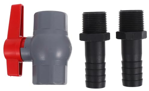 PATKAW Plastic Ball Valve Shut for Washing Machine Hose Connection Angle Stop Valve with Easy Push-fit Control Compact Plastic Pipe Connector for Toilet and Pool Water Management