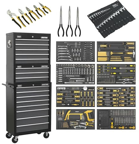 Sealey American PRO® Tool Chest Combination 16 Drawer with Ball-Bearing Slides with 398pc Tool Kit - AP35TBCOMBO