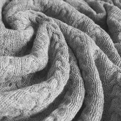 Lorenzo Cana - Voluminöse Alpakadecke aus 100% Alpaka - Wolle vom Baby Alpaca, Fair Trade Decke Wohndecke gestrickt Sofadecke Tagesdecke Kuscheldecke 9603577